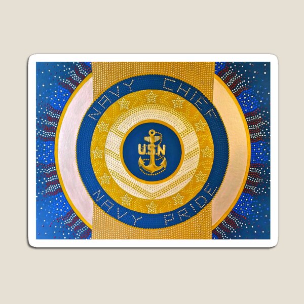Navy Mandala Magnet