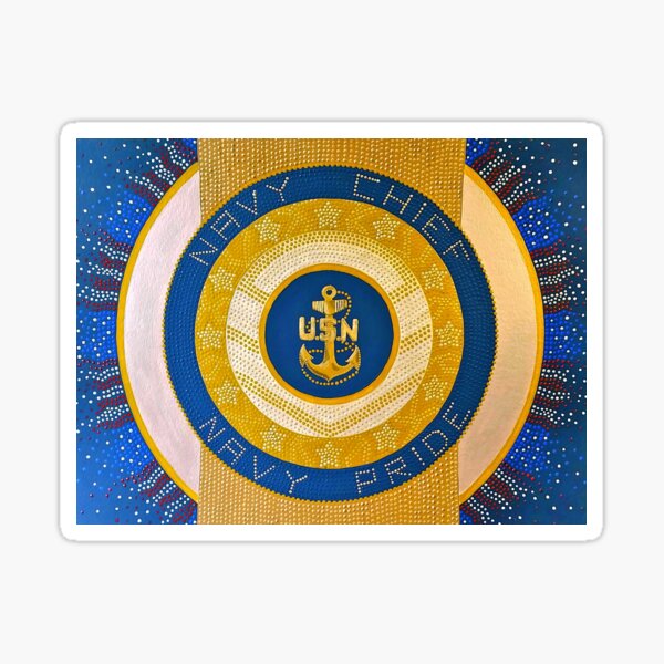 Navy Mandala Sticker