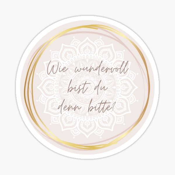 How wonderful are you please? With mandala. Sticker