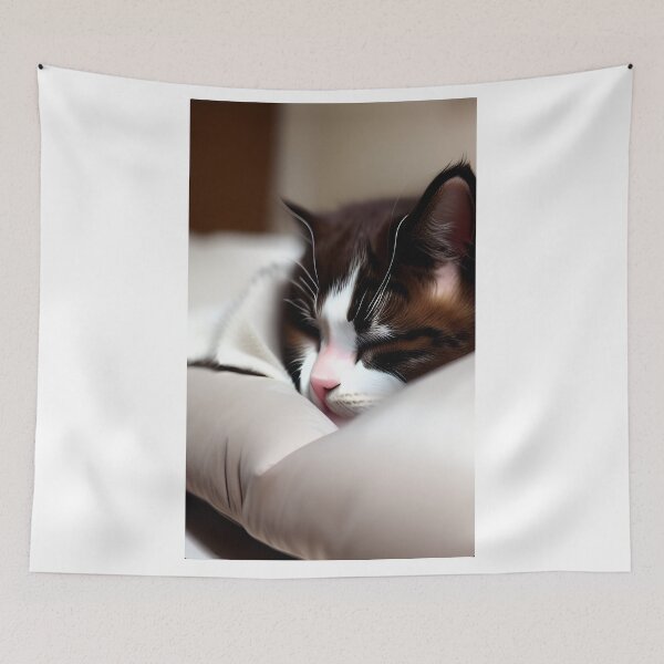 Item preview, Kitten sleeping on bed 2 designed and sold by zorropriest.
