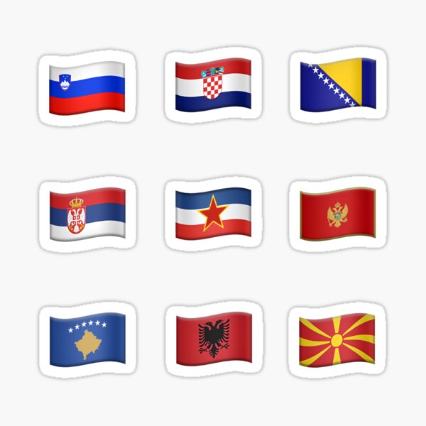 "ExYugoslavia Flag Emoji Multi Pack Balkan" Sticker for Sale by