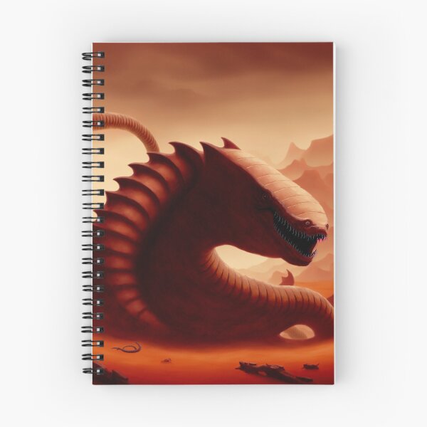 Item preview, Olgoi-Khorkhoi the Mongolian death-worm next to some ruins in the desert designed and sold by BrachiaST.