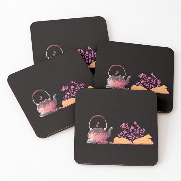 Item preview,  flowery books and tea  designed and sold by ApurwaArtShop.