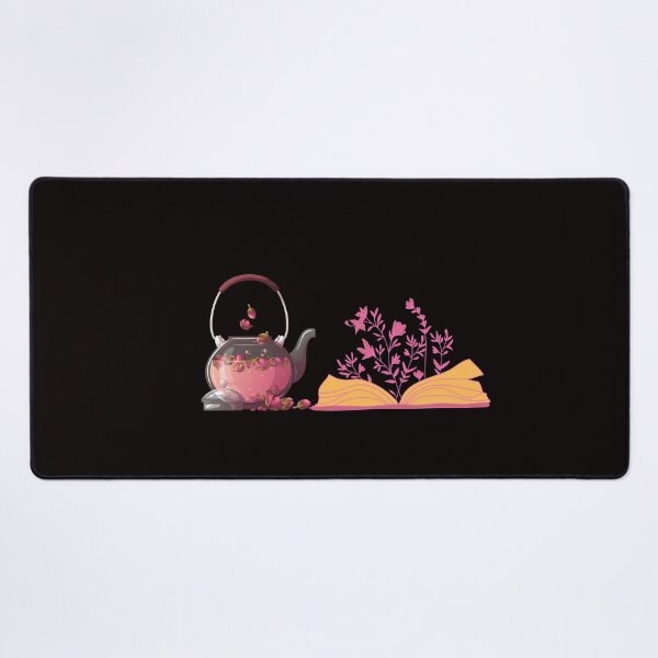 Item preview, flowery books and tea designed and sold by ApurwaArtShop.