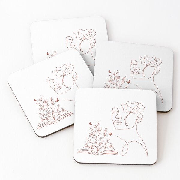 Item preview,  flowery books and tea  designed and sold by ApurwaArtShop.