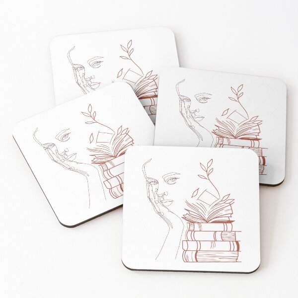 Item preview,  flowery books and tea  designed and sold by ApurwaArtShop.