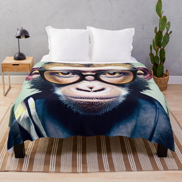Artikelvorschau, Artistic Ape - Ein kreativer Affe / Schimpanse mit Brille und Pinsel entworfen und verkauft von ArtificialEye.