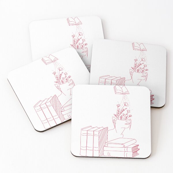 Item preview,  flowery books and tea  designed and sold by ApurwaArtShop.