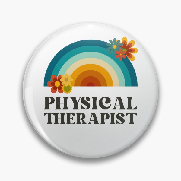 Item preview, Physical Therapist Retro Flowers Vintage Rainbow designed and sold by AsinusAS.