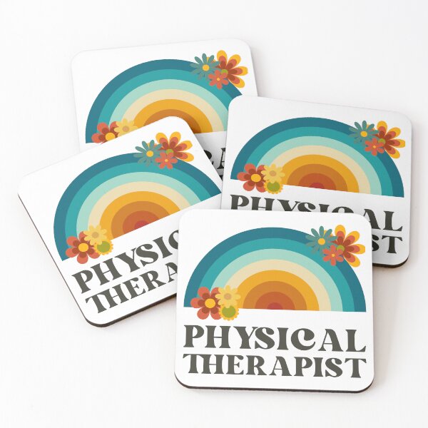 Item preview, Physical Therapist Retro Flowers Vintage Rainbow designed and sold by AsinusAS.