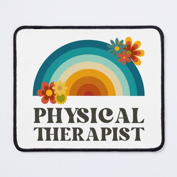 Item preview, Physical Therapist Retro Flowers Vintage Rainbow designed and sold by AsinusAS.