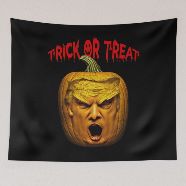 Artikelvorschau, Süßes sonst gibt's Saures Halloween-Zitat – Lustiger Donald Trump Kürbis Halloween entworfen und verkauft von MadeByRobots.