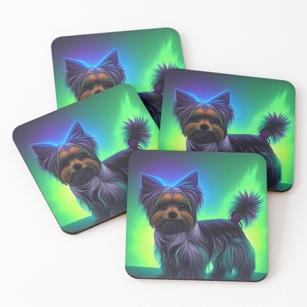 Artikelvorschau, Kadett Nr. 59 - Leuchtender Yorkie entworfen und verkauft von Galactic Fur Baby Federation.