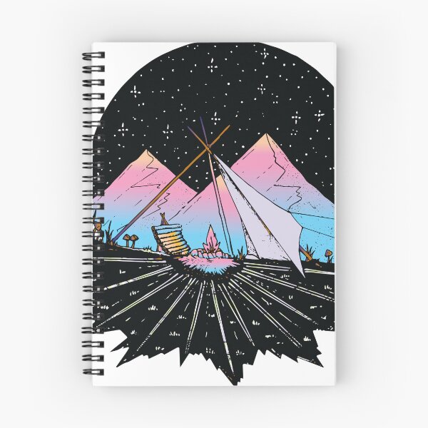 Item preview, camping fire under moon and stars mountains designed and sold by XXgooddeedXX.
