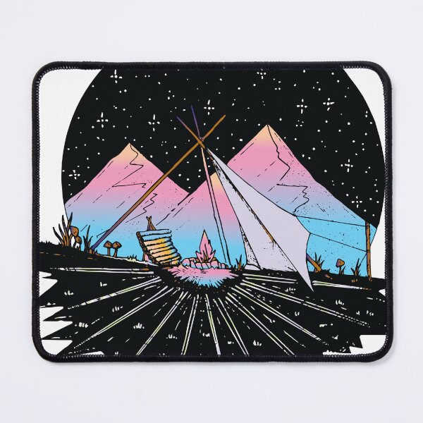 Item preview, camping fire under moon and stars mountains designed and sold by XXgooddeedXX.