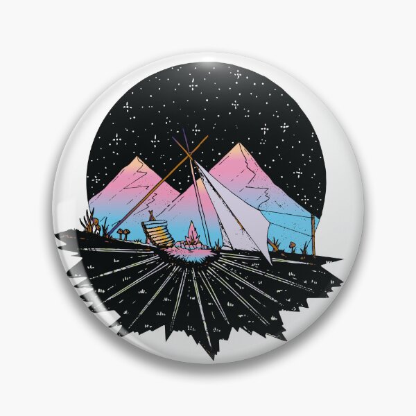 Item preview, camping fire under moon and stars mountains designed and sold by XXgooddeedXX.