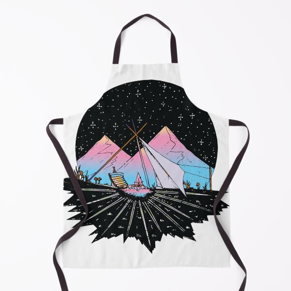 Item preview, camping fire under moon and stars mountains designed and sold by XXgooddeedXX.