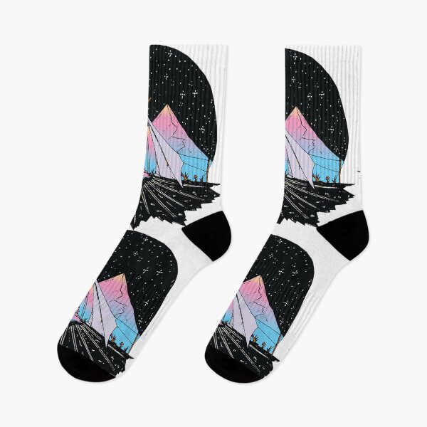 Item preview, camping fire under moon and stars mountains designed and sold by XXgooddeedXX.