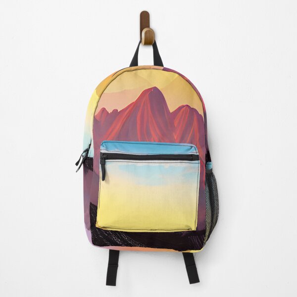 Item preview, glamorous mountain view with minimal retro style painting, nature painting #4 designed and sold by supeart.