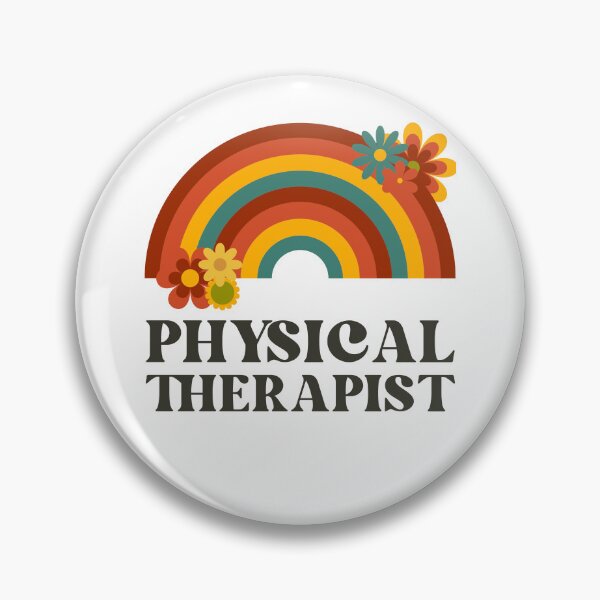 Item preview, Physical Therapist Retro Flowers Vintage Rainbow designed and sold by AsinusAS.