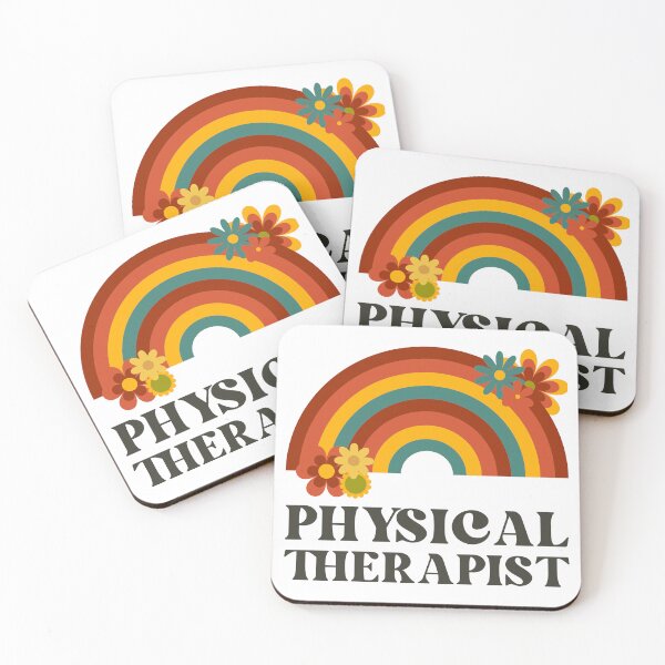 Item preview, Physical Therapist Retro Flowers Vintage Rainbow designed and sold by AsinusAS.