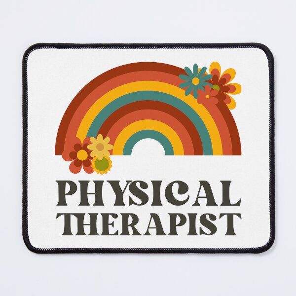 Item preview, Physical Therapist Retro Flowers Vintage Rainbow designed and sold by AsinusAS.