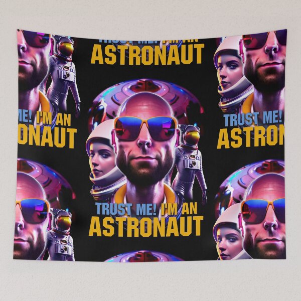 Item preview, Johnny Sins Caricature (Astronaut) designed and sold by IcalsaidArt.