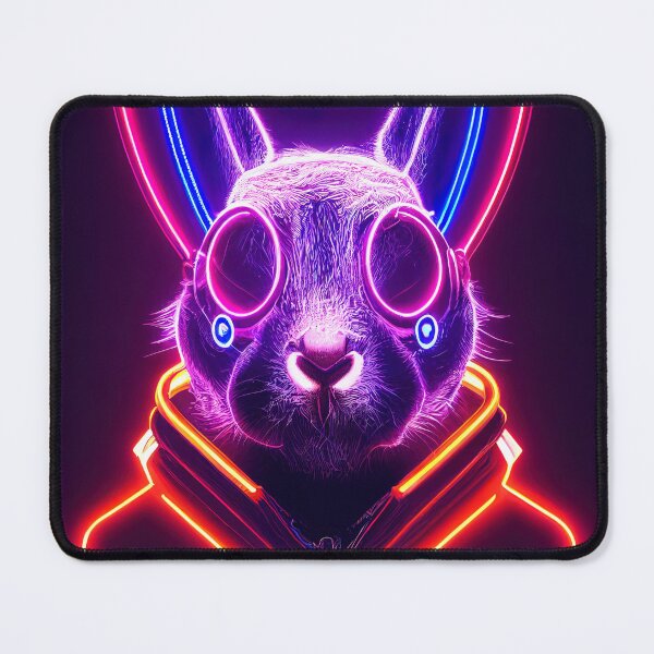 Item preview, Neon party cyberpunk bunny designed and sold by AI1artist.