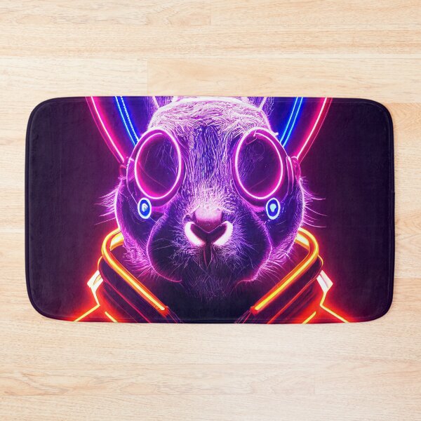 Item preview, Neon party cyberpunk bunny designed and sold by AI1artist.