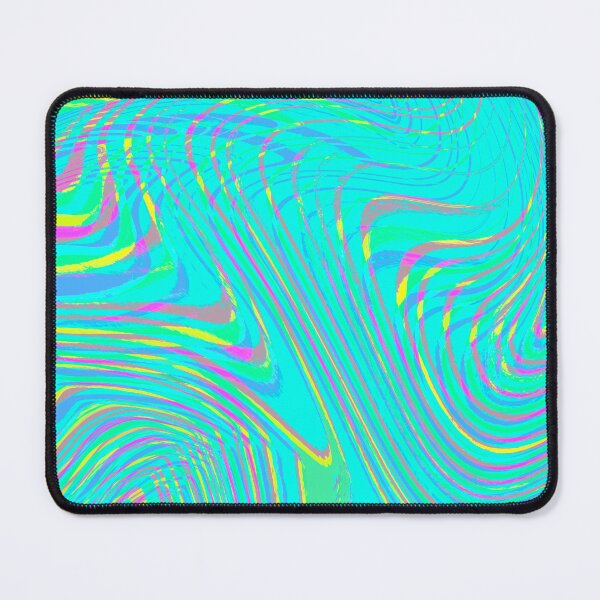 Item preview, Modern Liquid Swirl Abstract Pattern Square Vibrant Neon Blue, Turquoise Multicolor Design designed and sold by theprintedclub.