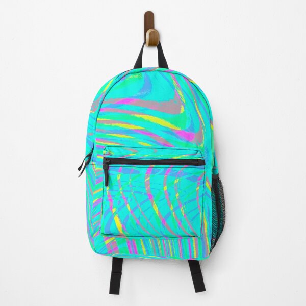 Item preview, Modern Liquid Swirl Abstract Pattern Square Vibrant Neon Blue, Turquoise Multicolor Design designed and sold by theprintedclub.