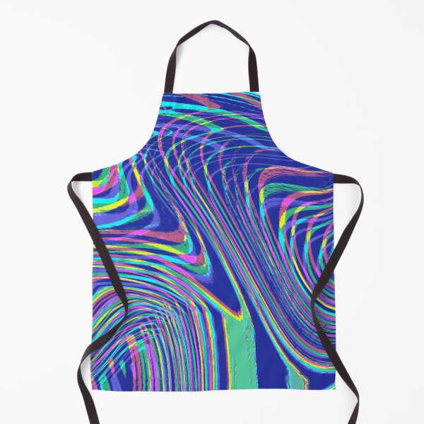 Item preview, Modern Liquid Swirl Abstract Pattern Square Vibrant Neon  and Dark Blue Multicolor Design designed and sold by theprintedclub.