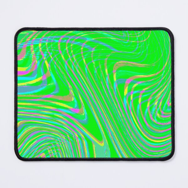 Item preview, Modern Liquid Swirl Abstract Pattern Square Vibrant Neon Green Multicolor Design designed and sold by theprintedclub.