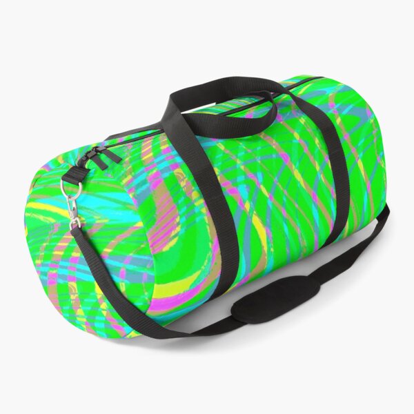 Item preview, Modern Liquid Swirl Abstract Pattern Square Vibrant Neon Green Multicolor Design designed and sold by theprintedclub.