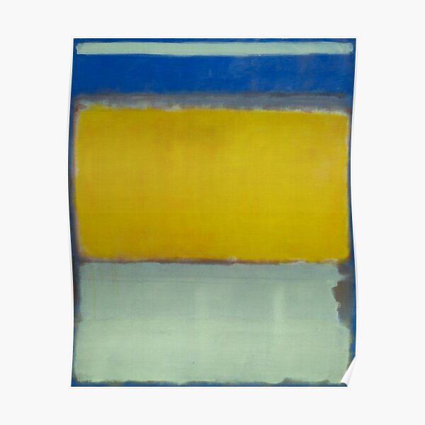 Mark Rothko, blau, gelb, grün, Mark Rothko-Malerei, Artwork von Mark Rothko Poster