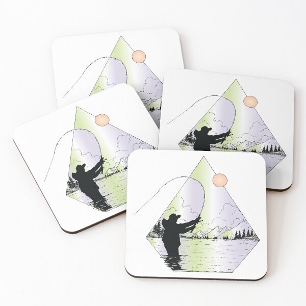 Item preview, retro colors vintage style camping fishing lover designed and sold by XXgooddeedXX.