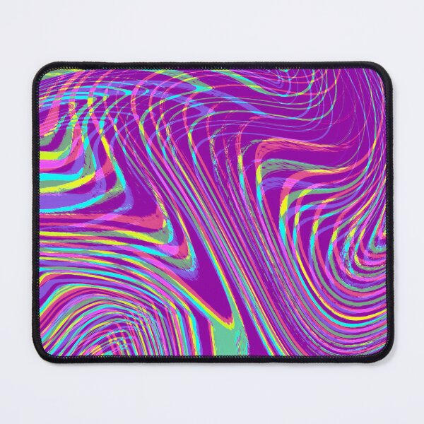 Item preview, Modern Liquid Swirl Abstract Pattern Square Vibrant Neon Purple, Dark purple Multicolor Design designed and sold by theprintedclub.