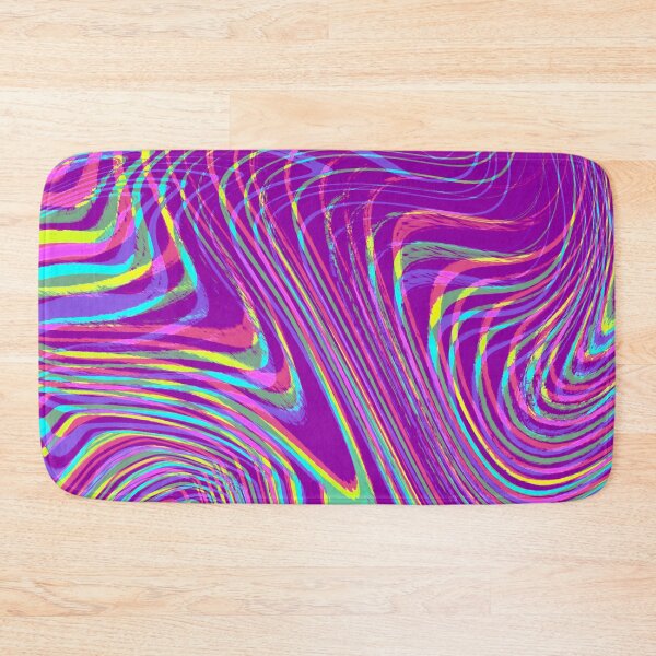 Item preview, Modern Liquid Swirl Abstract Pattern Square Vibrant Neon Purple, Dark purple Multicolor Design designed and sold by theprintedclub.