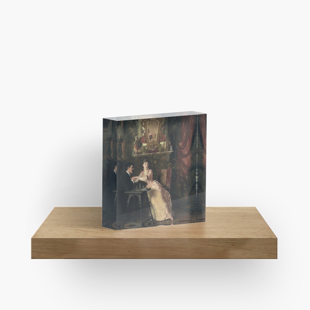 The Proposal Oil Painting by Knut Ekwall Acrylic Block