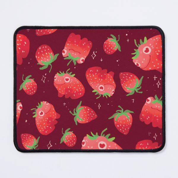 Item preview, Strawberry frogs repeating pattern designed and sold by Howlites.