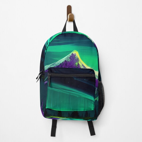 Item preview, aurora in the northern lands stunning view with mountains and lakes, nature painting #6 designed and sold by supeart.