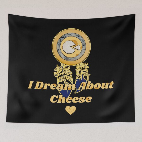Item preview, I Dream About Cheese - Cheese Patterns for T-shirts, mugs and other accessories designed and sold by Ridiculam Toga.