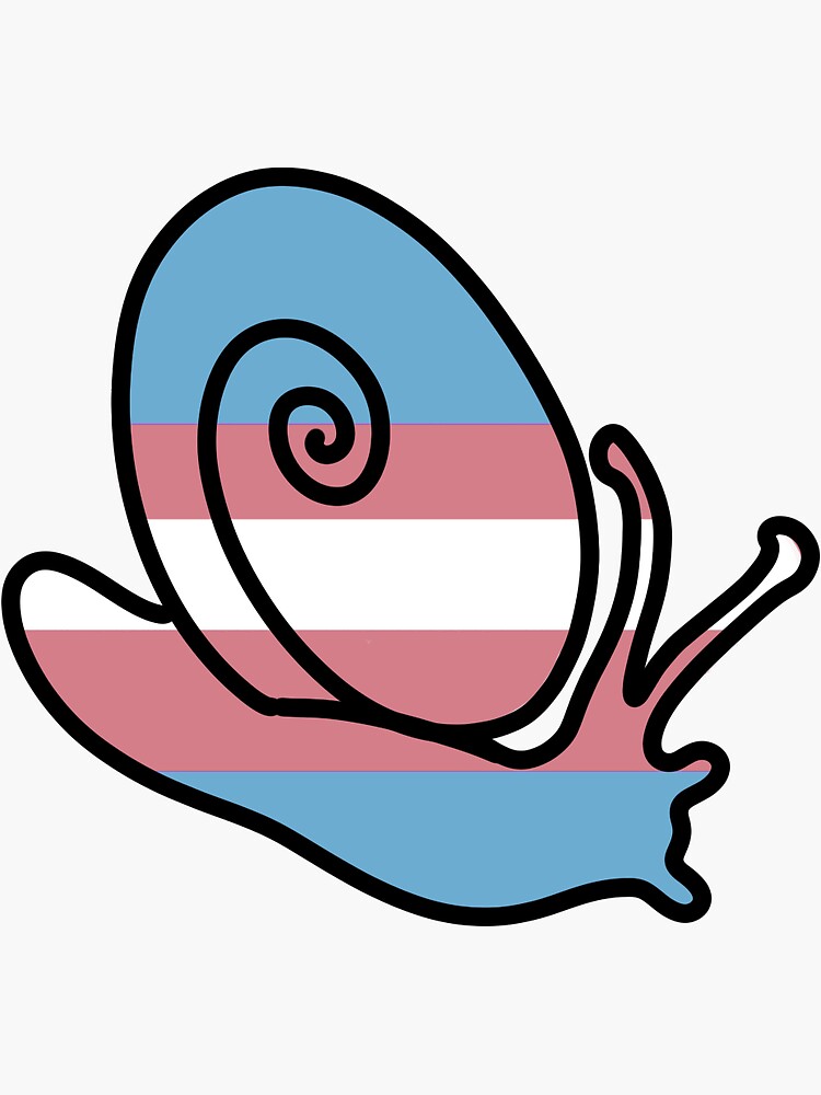 "LGBTQ Trans Gender Gender Snail Flag Symbol" Sticker for Sale by