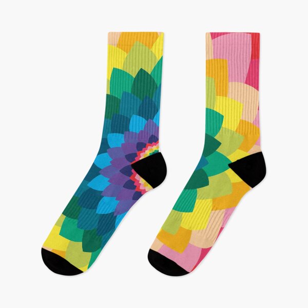 Item preview, Retro Rainbow Flowers No.5 Multi-Colors designed and sold by QuestingPixel.