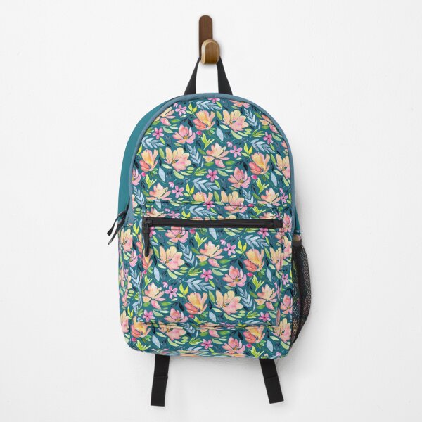 Item preview, Never Enough Flowers - Watercolor Floral on Teal designed and sold by Tangerine-Tane.