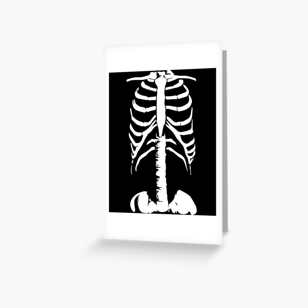 Skeleton ribcage Halloween Greeting Card by tarek25