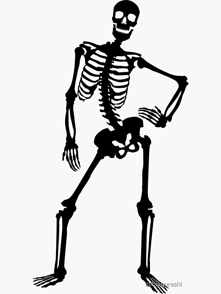 Thumbnail 3 of 3, Sticker, dancing skeleton designed and sold by zubiaqureshi.