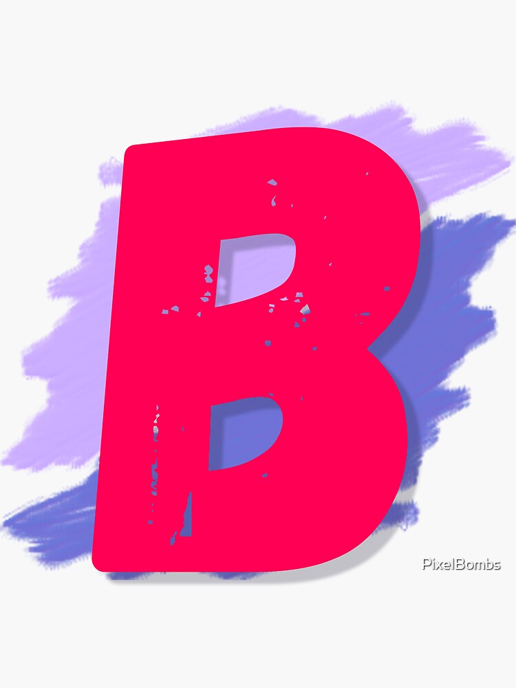 "The Letter B" Sticker For Sale By PixelBombs | Redbubble