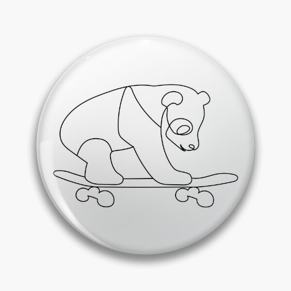 Item preview, Skateboarding Panda | One Line Drawing | One Line Art | Minimal | Minimalist designed and sold by One-Line-Artist.
