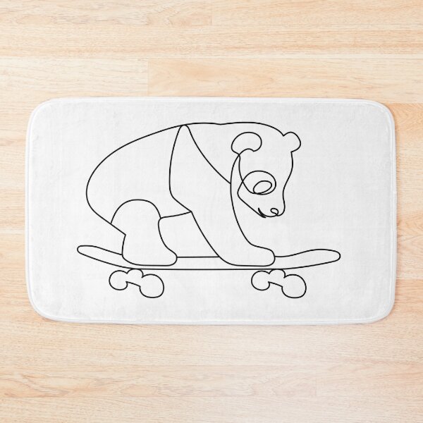 Item preview, Skateboarding Panda | One Line Drawing | One Line Art | Minimal | Minimalist designed and sold by One-Line-Artist.